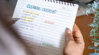 A cleaning checklist