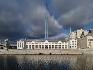 Exterior view of the new Renzo Piano-designed GES-2 House of Culture in Moscow, which is currently hosting an inaugural show by artist Ragnar Kjartansson