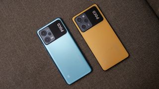 Poco X5 in blue and X5 Pro in yellow