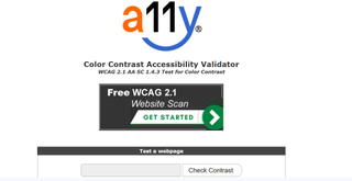 A11y color contrast checker