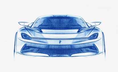 Pininfarina Battista sketch, by Luca Borgogno, exclusive