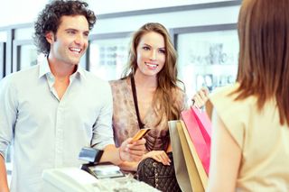 Two people shopping