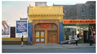 Exterior of the legendary Black music venue, The Four Aces club, in East London