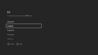 Xbox Series Set Up Language