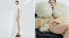 Model Kelly Mittendorf wears the A/W 2024 collections on nude body