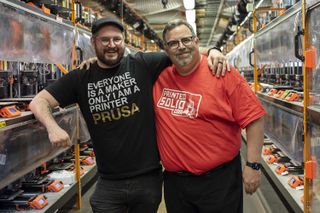 Prusa CEO Josef Prusa with Printed Solid CEO David Randolph