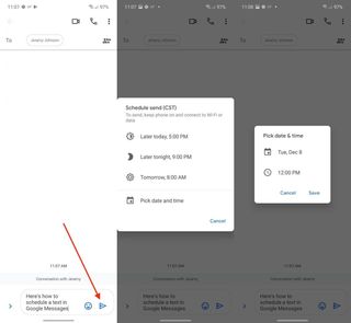How to schedule texts in Google Messages