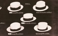 1916 product photography of Panama hats by FD Hampson