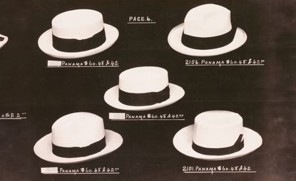 1916 product photography of Panama hats by FD Hampson