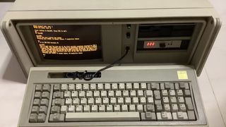 ChatGPT running on a 1984 IBM PC based on MS-DOS