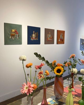 Gallery space at ATT19 featuring works by students from the Na Kittikoon Foundation