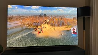 Spider-Man 2 op de LG G4 OLED TV