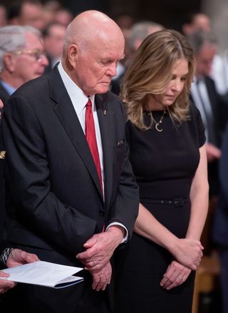 Glenn, Krall at Armstrong Memorial Service