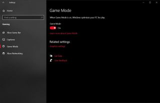 Windows 10 Game Mode Setting