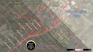 The 'grazing zones' on October 14, 2023