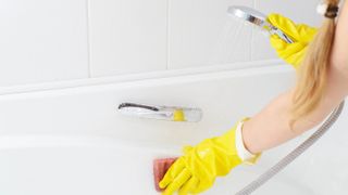 Rinsing bath with shower head