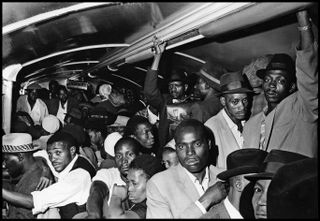 photograph of African community travelling