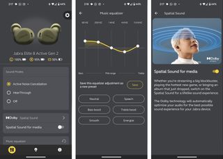 Screenshots for Jabra Elite 8 Active Gen 2 earbuds.