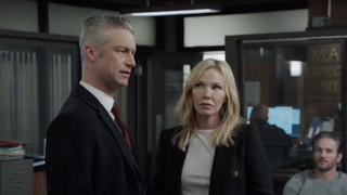 Peter Scanavino and Kelli Giddish and Carisi and Rollins in Law &amp; Order: SVU Season 25x11