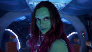 Zoe Saldana as Gamora in Guardians of the Galaxy