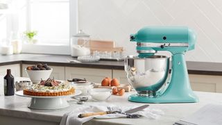 KitchenAid Artisan 5-quart tilt-head stand mixer in Aqua Sky