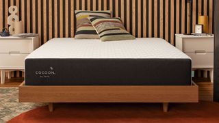 Best mattress in a box: Cocoon by Sealy Chill Hybrid mattress in a bedroom