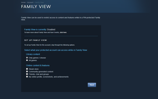 Steam Family View Setup