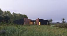 Oxfordshire house hero exterior at dusk