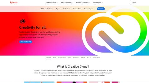 Adobe Creative Cloud&#039;s homepage