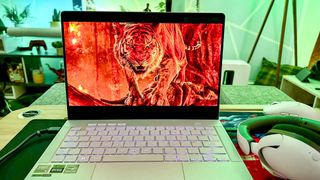 Shere Khan in The Jungle Book (2016) playing on the Asus ROG Zephyrus G14 (2024).