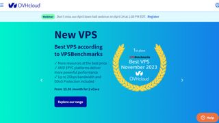 OVHCloud website screenshot.