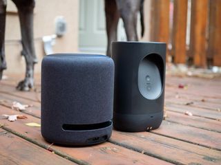 Amazon Echo Studio next to Sonos Move