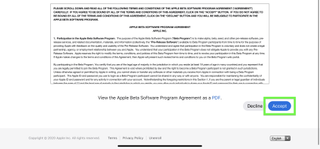 iPadOS 14 Beta - public beta Steps 4. Tap Accept