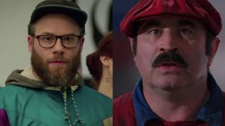 Seth Rogen in The Longshot, Bob Hoskins as Mario Mario