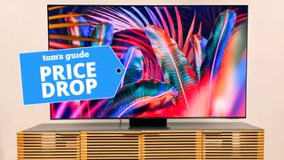 Samsung S95C OLED TV with deal tag 