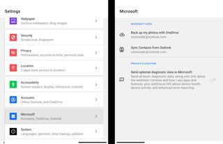 Surface Duo Settings Msa