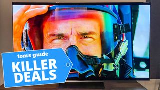 LG C2 OLED TV with a Tom&#039;s Guide deal tag