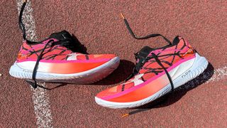Under Armour Velociti Elite 2 shoes on a running track