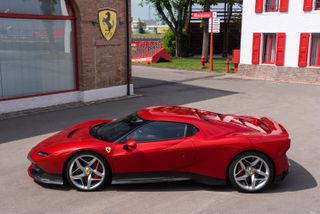 Sideview of the Ferrari SP38