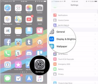 Open Settings, tap Display & Brightness