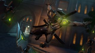 Genji throwing shurikens