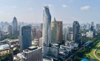 Exterior view of Waldorf Astoria hotel, Bangkok, Thailand