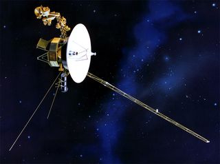 An artist's illustration of NASA's Voyager 1 spacecraft.