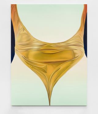 Abstract artwork resembling female form