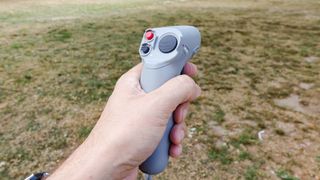 DJI Avata remote controller in hand