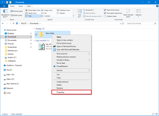 File Explorer context menu