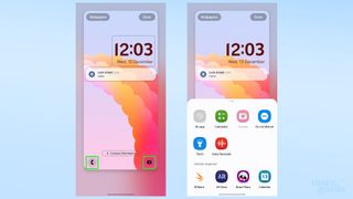 Editing Samsung Galaxy lock screen shortcuts in One UI 6