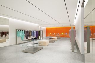 Issey Miyake Paris Store With Orange Walls