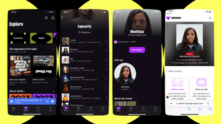 Promo shots of the Deezer app