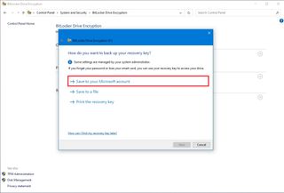 BitLocker save encryption key